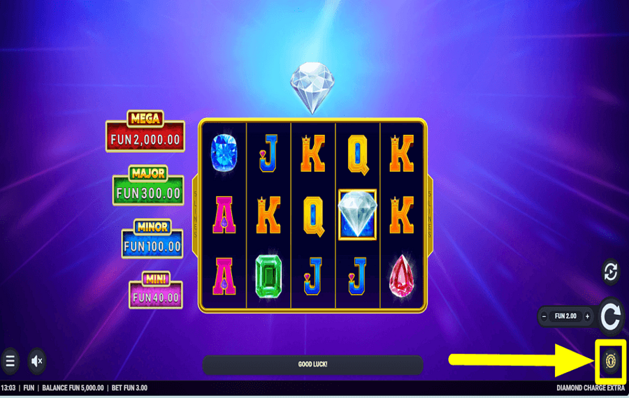 Diamond Charge Extra СТАВЬТЕ БОЛЬШЕ МОНЕТ.