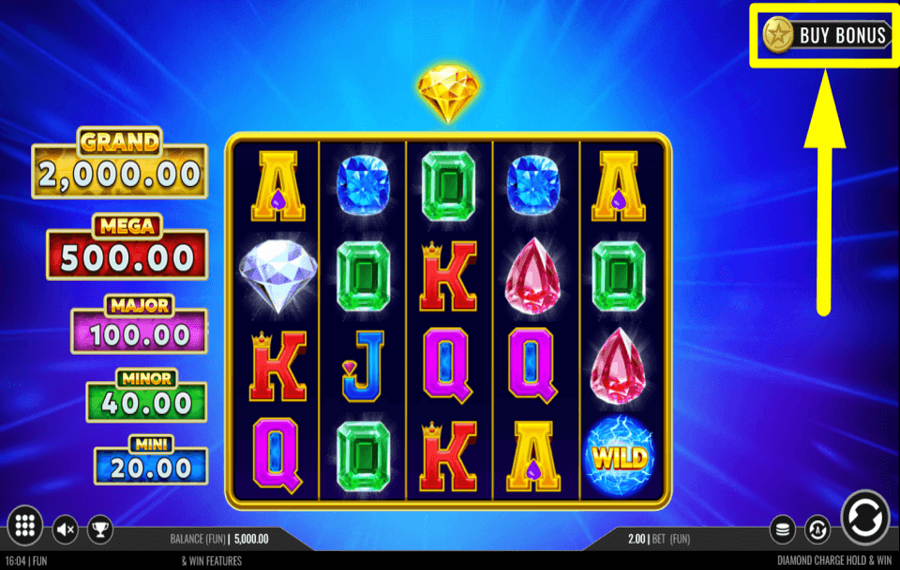 Diamond Charge Hold and Win SEIZE THE BONUS.