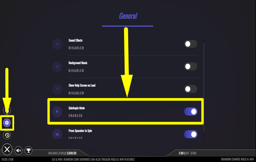 Diamond Charge Hold and Win STEP UP YOUR GAME.