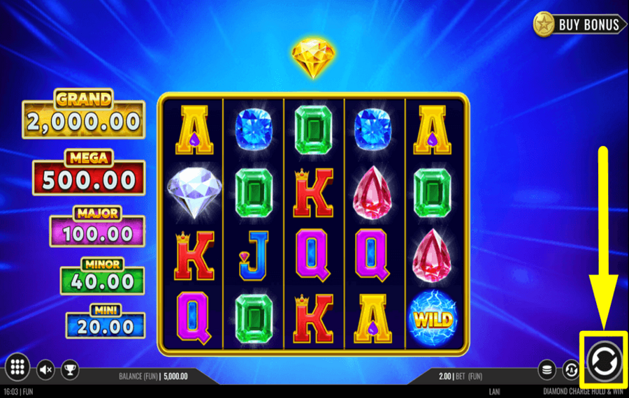 Diamond Charge Hold and Win START GAMBLING.