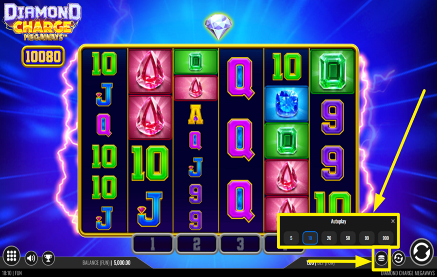 Diamond Charge Megaways UTILIZE AUTOPLAY.