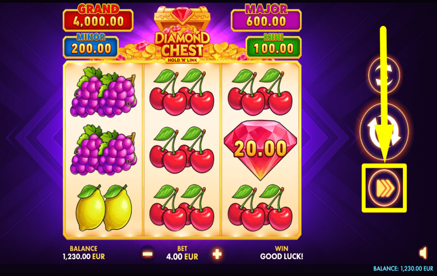 Diamond Chest Hold N Link ÄNDERN SIE DAS TEMPO.