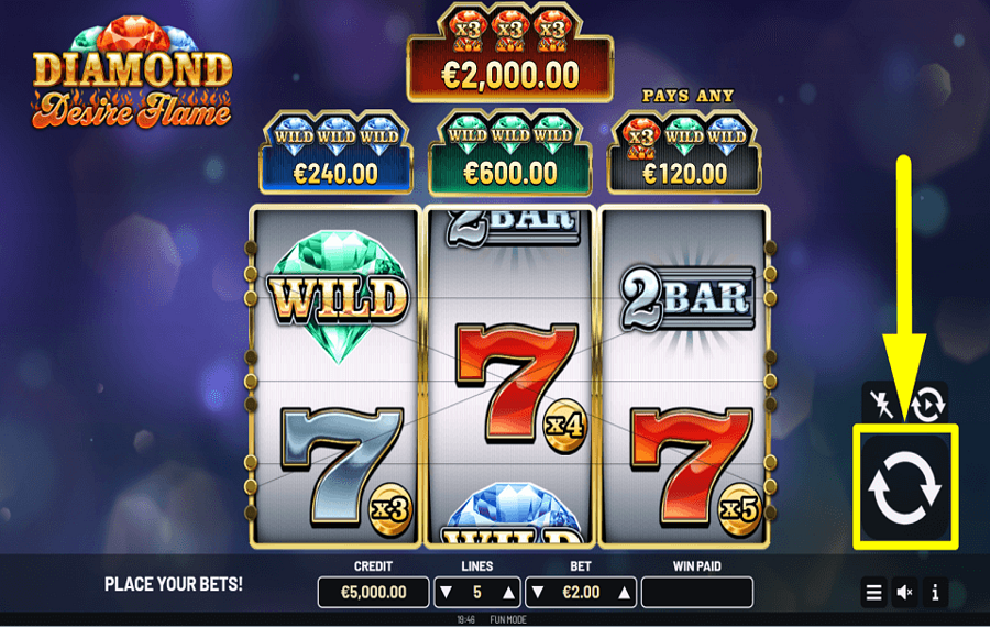 Diamond Desire Flame SPIN FOR REWARDS.