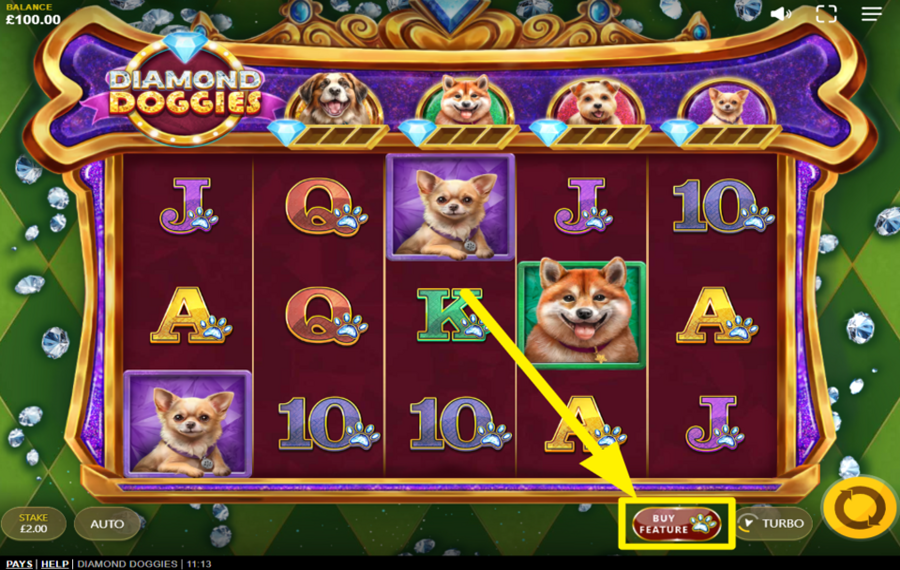 Diamond Doggies КУПИТЕ БЕСПЛАТНЫЕ ВРАЩЕНИЯ.