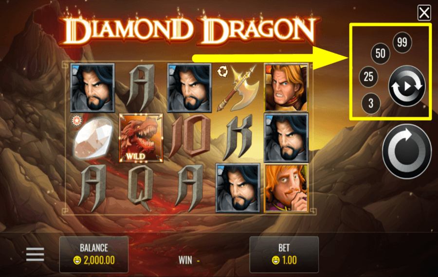 Diamond Dragon UTILIZE THE “AUTOPLAY” FEATURE.