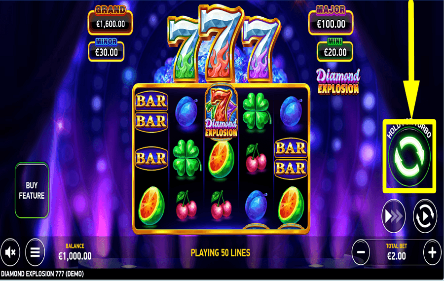 Diamond Explosion 777 GIRA LOS CARRETES.
