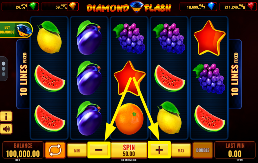 Diamond Flash Buy Bonus WÄHLEN SIE EINEN EINSATZWERT.