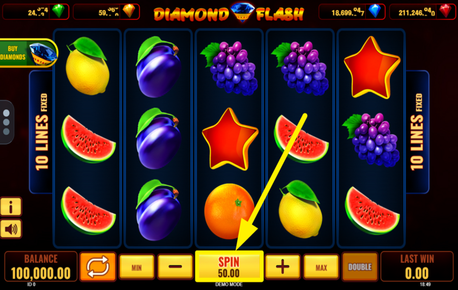 Diamond Flash Buy Bonus DREHEN SIE DIE WALZEN.