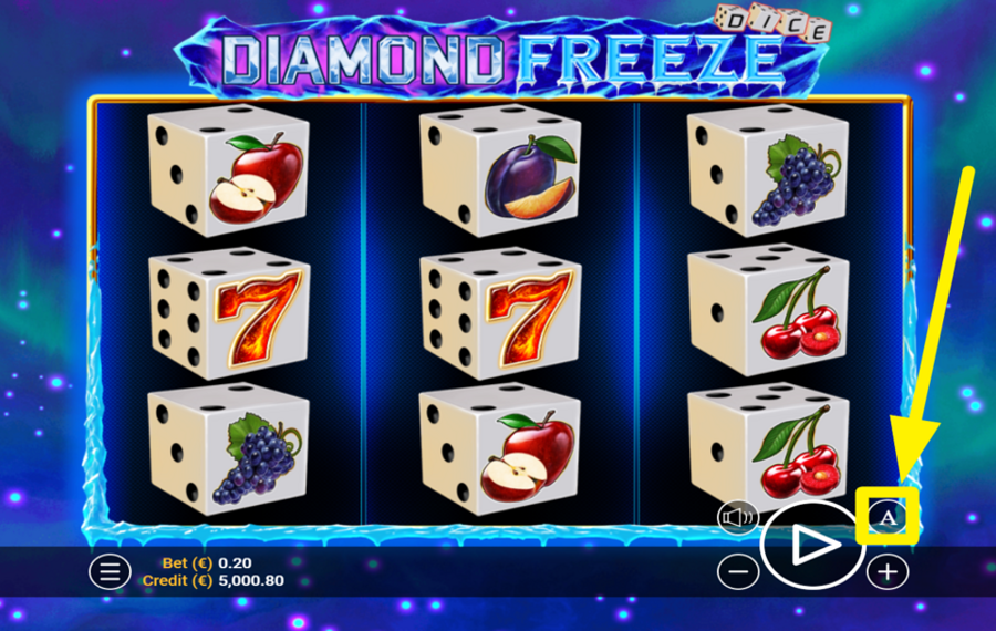 Diamond Freeze Dice EMPLOY THE AUTOMATIC SPIN.