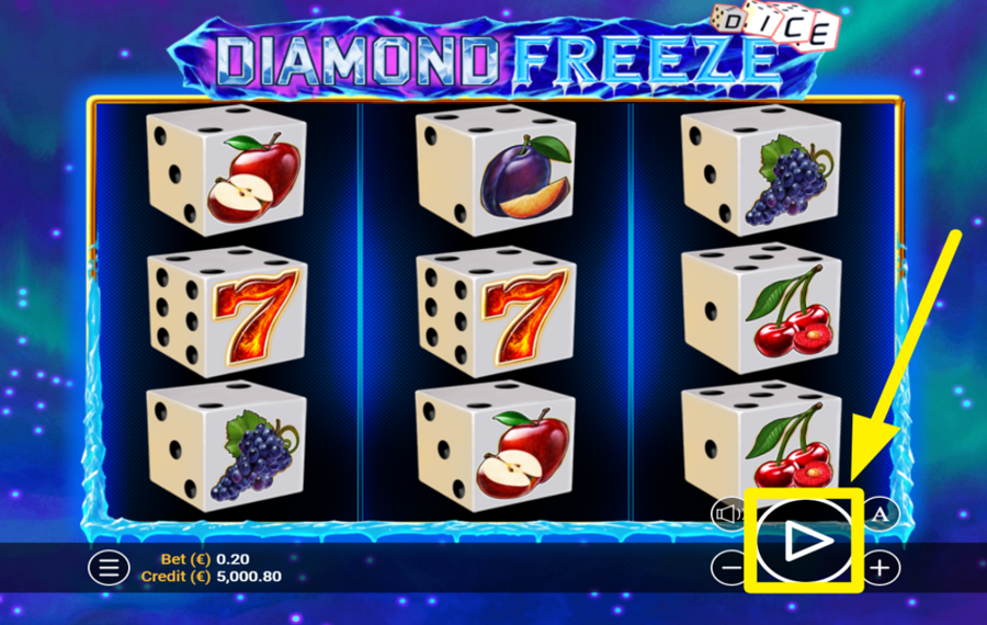 Diamond Freeze Dice SPIN THE REELS.