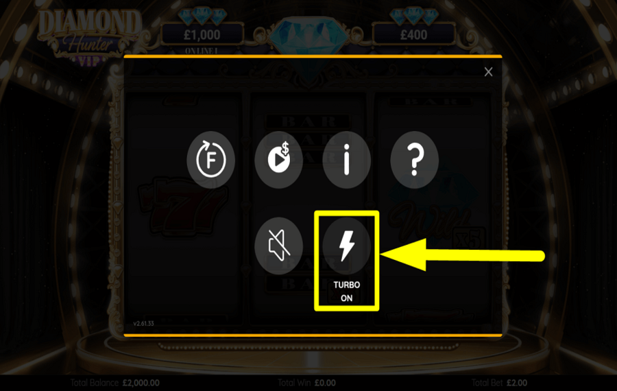 Diamond Hunter VIP ВКЛЮЧИТЕ ТУРБО.