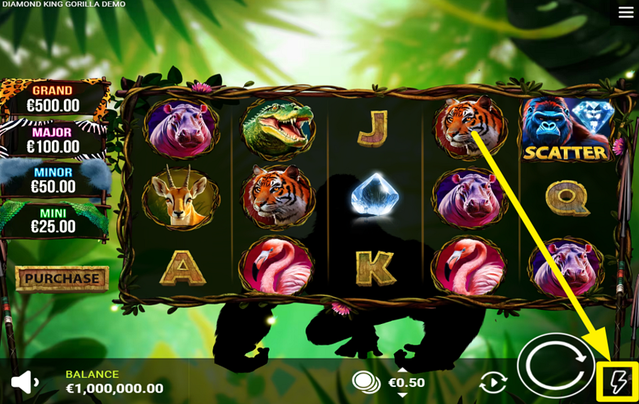 Diamond King Gorilla ÄNDERE DIE GESCHWINDIGKEIT.