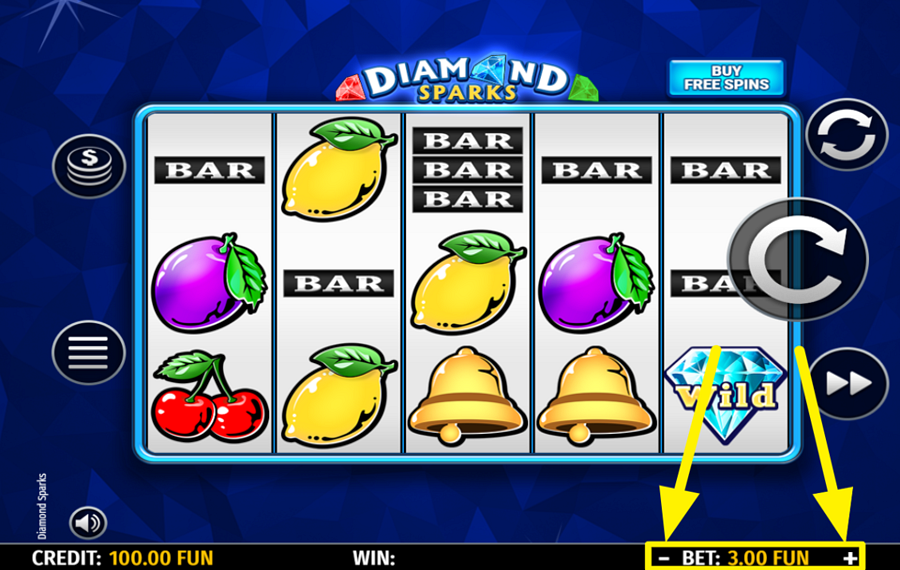 Diamond Sparks PLACE YOUR BET.