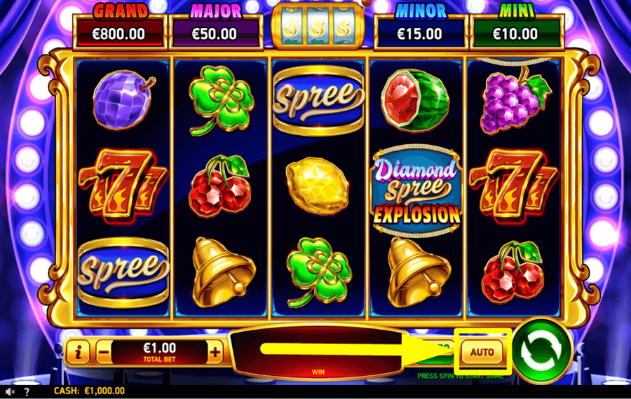 Diamond Spree Explosion ПРОДОЛЖАЙТЕ АВТОВОСПРОИЗВЕДЕНИЕ.