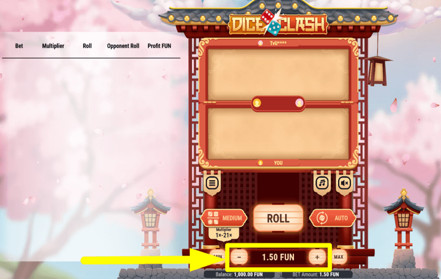 Dice Clash ВЫБЕРИТЕ СВОЮ СТАВКУ.