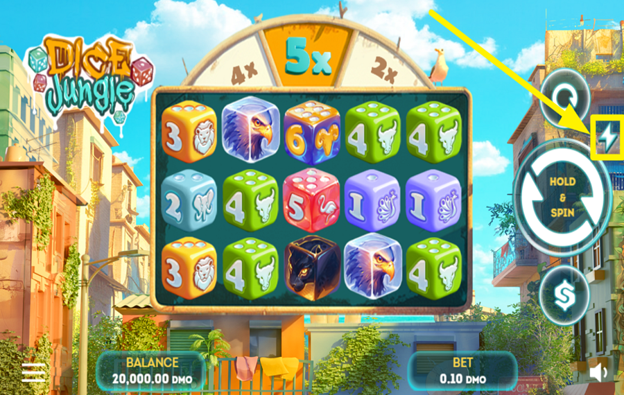 Dice Jungle ACCÉLÉREZ LES TOURS.