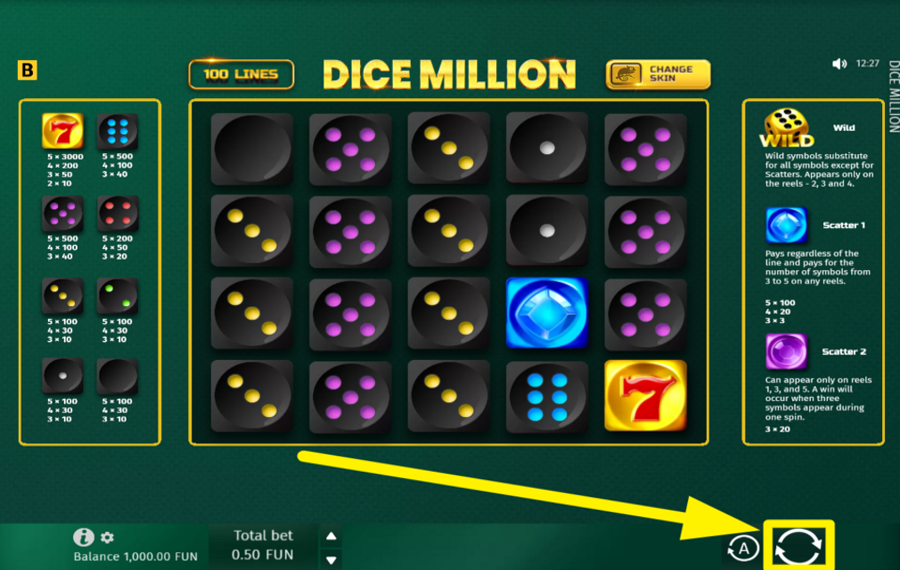Dice Million ВРАЩАЙТЕСЬ, ЧТОБЫ ПОБЕДИТЬ!