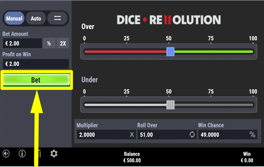 Dice Revolution НАЧАТЬ СТАВКИ.