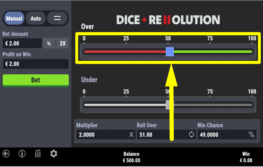 Dice Revolution УГАДАЙТЕ ИСХОД.