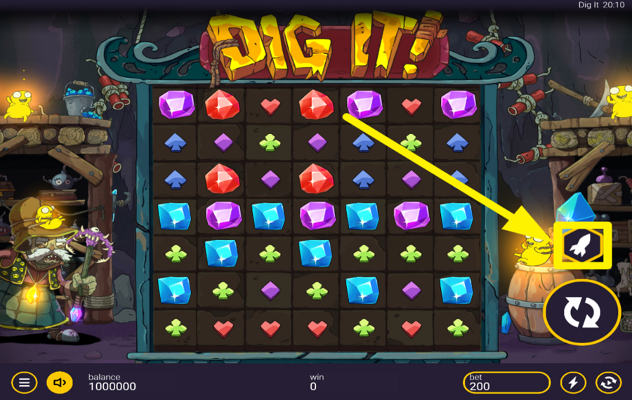 Dig It NUTZEN SIE DIE VORTEILE DER POWER-UPS.