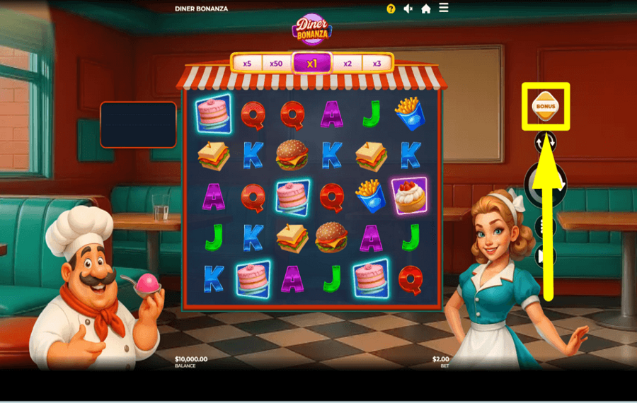 Diner Bonanza SHOP FOR EXTRA TURNS.