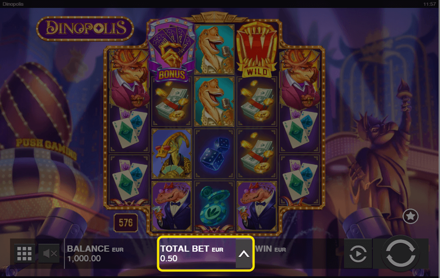 Dinopolis Select your desired bet