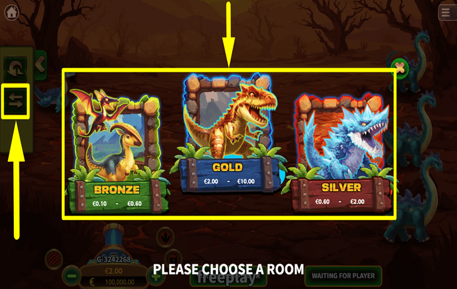 Dinosaur Awakening CHANGE THE ROOM.