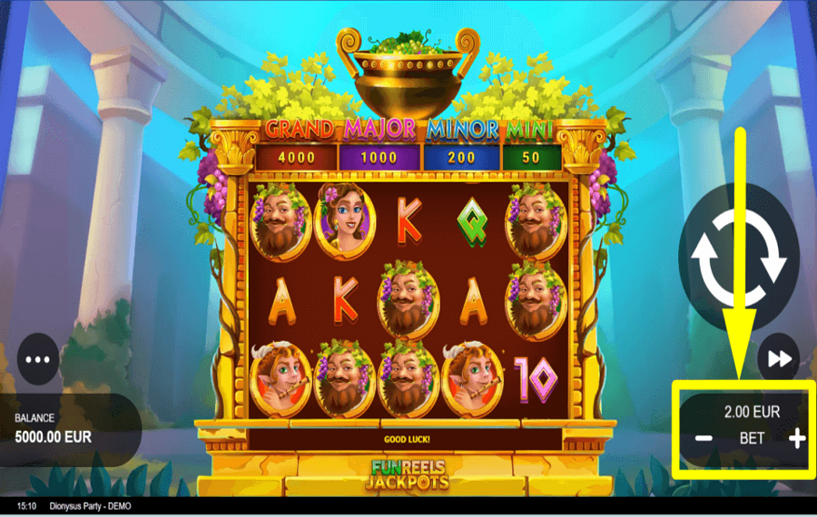 Dionysus Party PLACE THE WAGER.