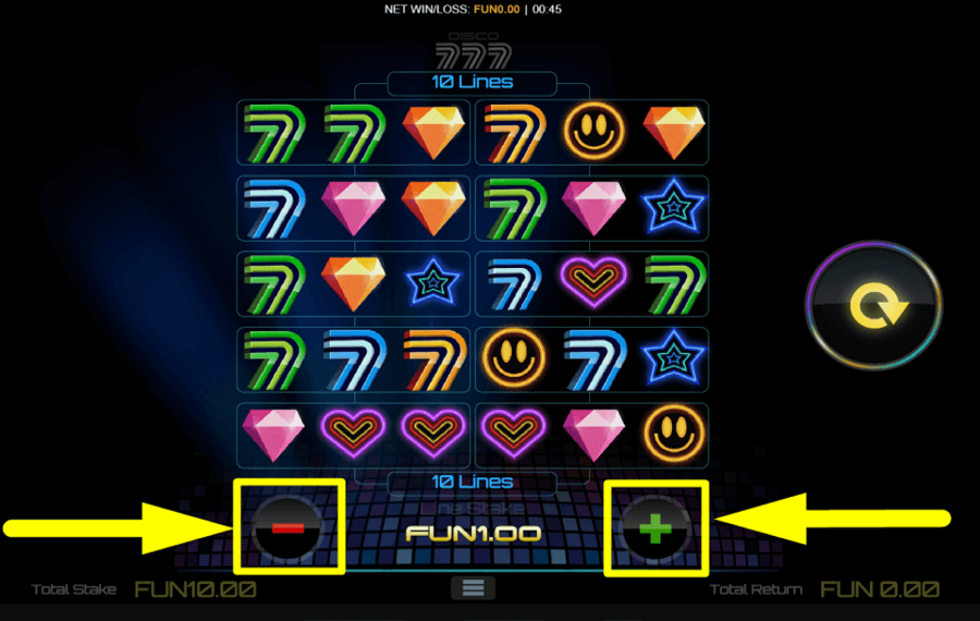 Disco 777 УСТАНОВИТЕ ОБЩУЮ СТАВКУ.