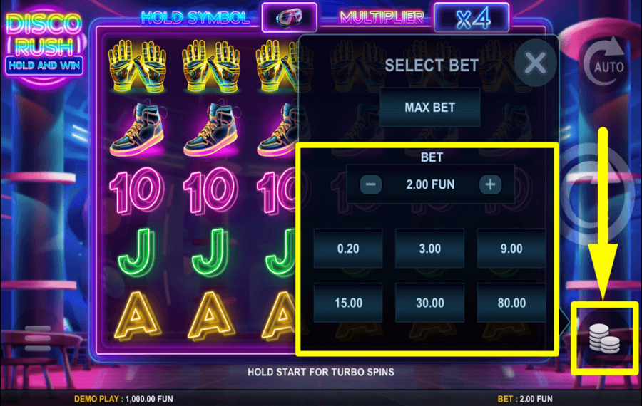 Disco Rush Hold And Win ДЕЛАЙТЕ СВОЮ СТАВКУ.