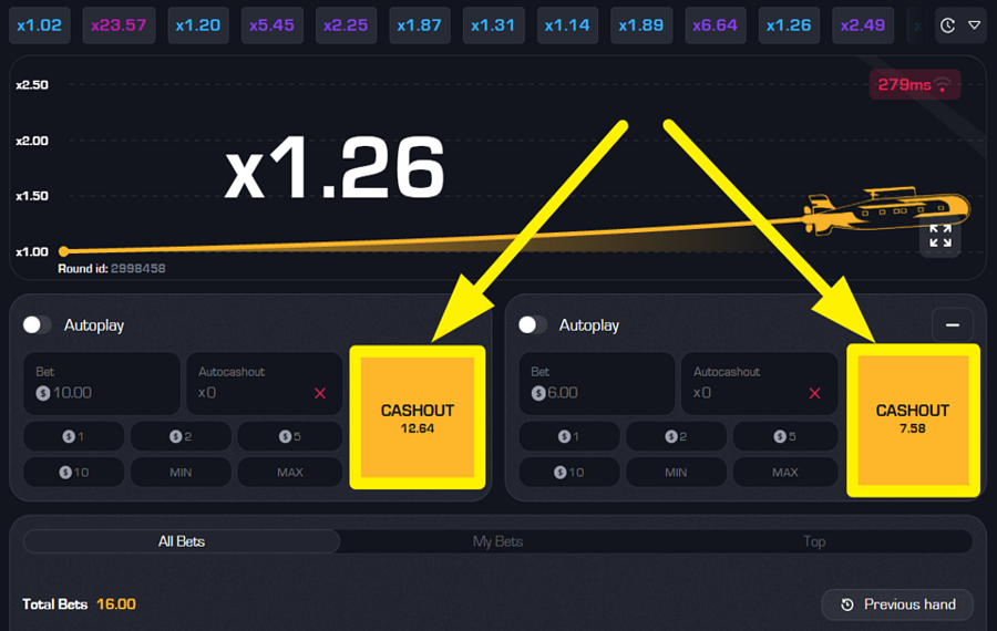 Diver CASH OUT YOUR WINNINGS.