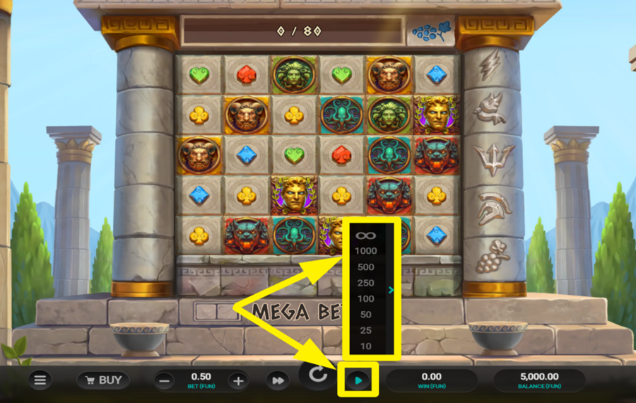 Divine Anarchy SPIN THE REELS AUTOMATICALLY.