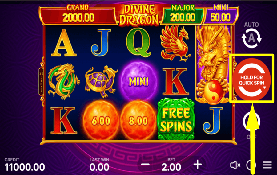 Divine Dragon Hold and Win ZEIT ZUM SPIELEN.