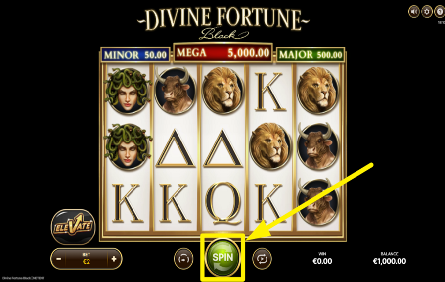 Divine Fortune Black ÚNETE AL GIRATORIO.