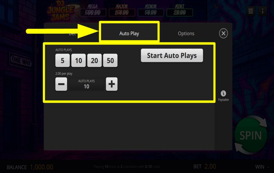 DJ Jungle Jams SPIN AUTOMATICALLY.
