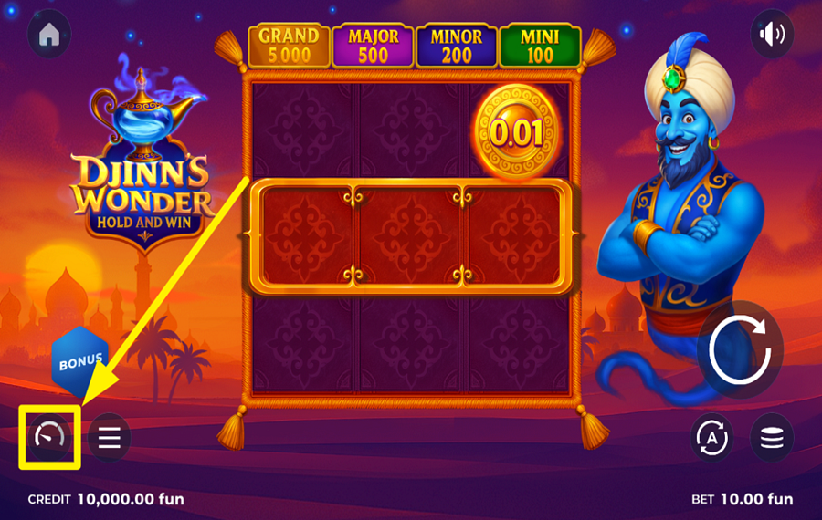 Djinns Wonder INTENSIFICA EL JUEGO.