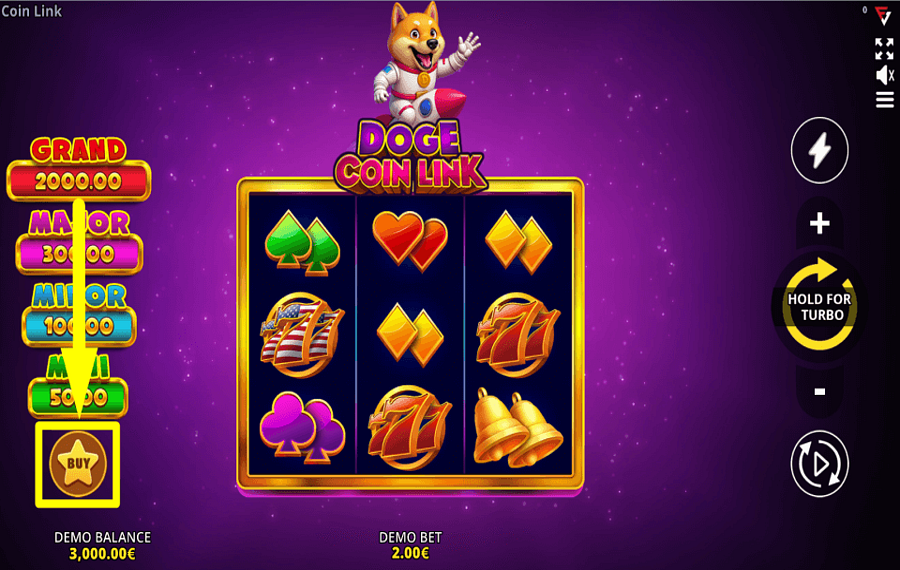 Doge Coin Link 3x3 Running Wins COLLECT BONUSES.