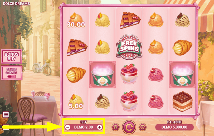 Dolce Dreams PLACE YOUR BET.