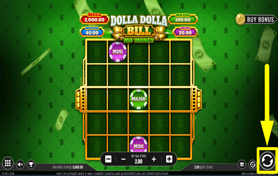 Dolla Dolla Bill Mo Money НАЧНИТЕ АЗАРТНЫЕ ИГРАТЬ.