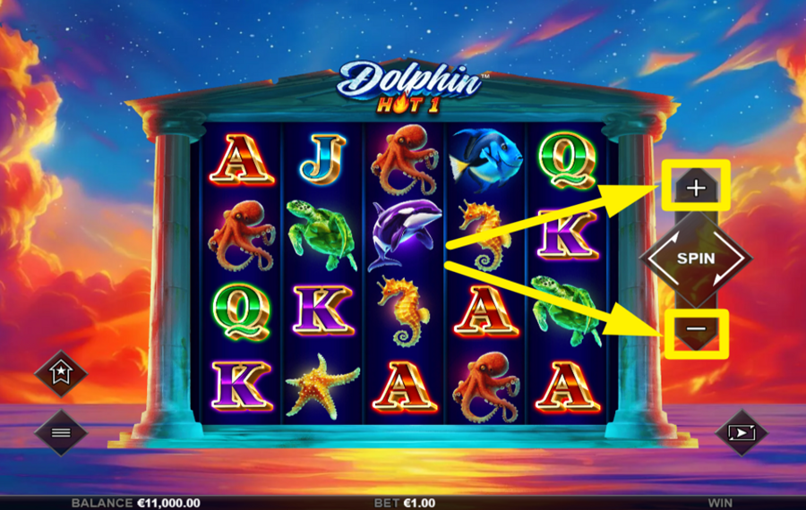 Dolphin Hot 1 Weisen Sie einen Einsatzwert zu.