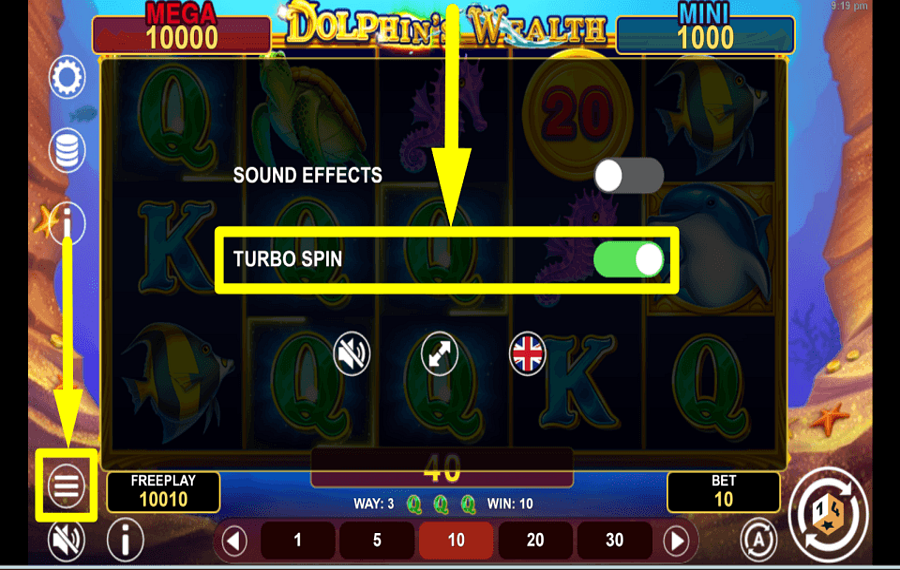 Dolphins Wealth Win Spins ACCELERA IL RITMO.