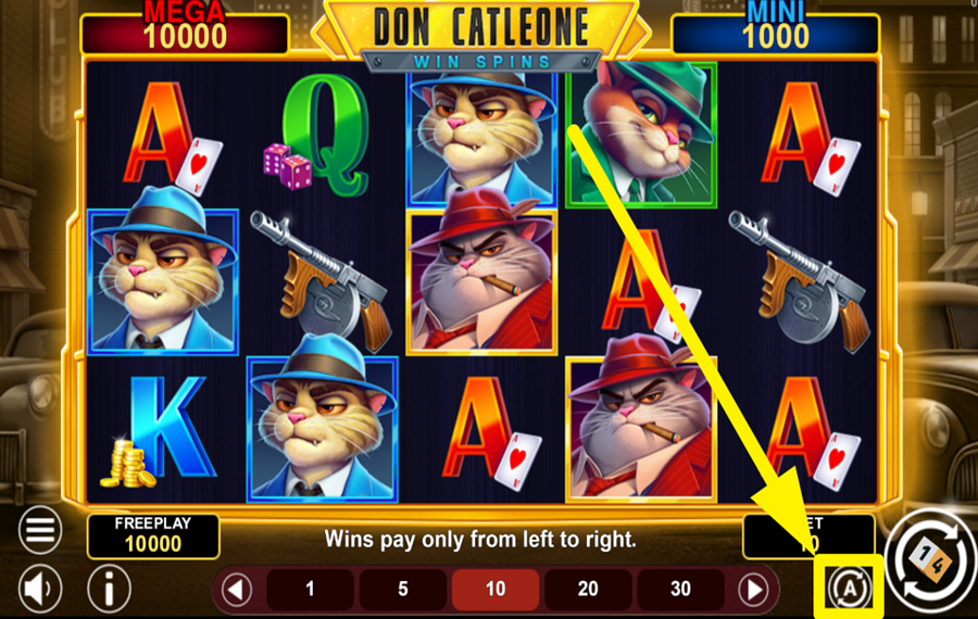 Don Catleone Win Spins EMPLOY THE AUTOMATIC SPINS.