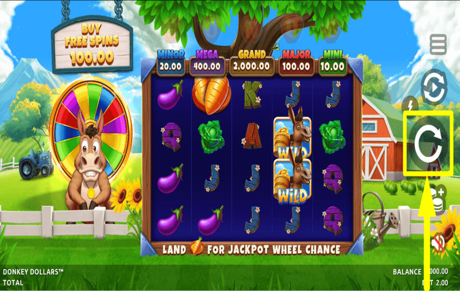 Donkey Dollars INIZIA IL GIOCO.