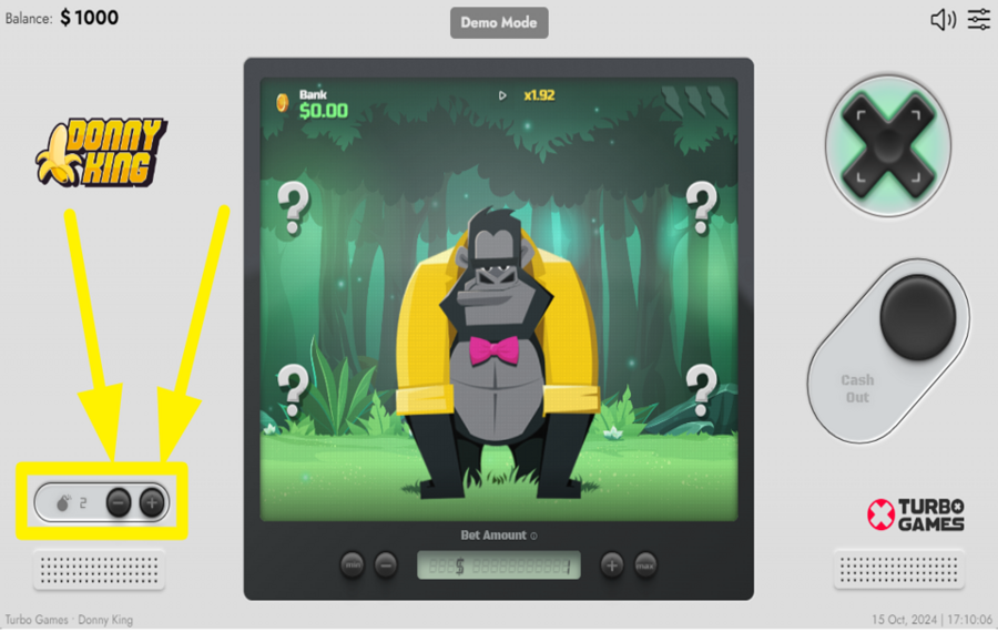 Donny King CHOOSE THE NUMBER OF BOMBS.