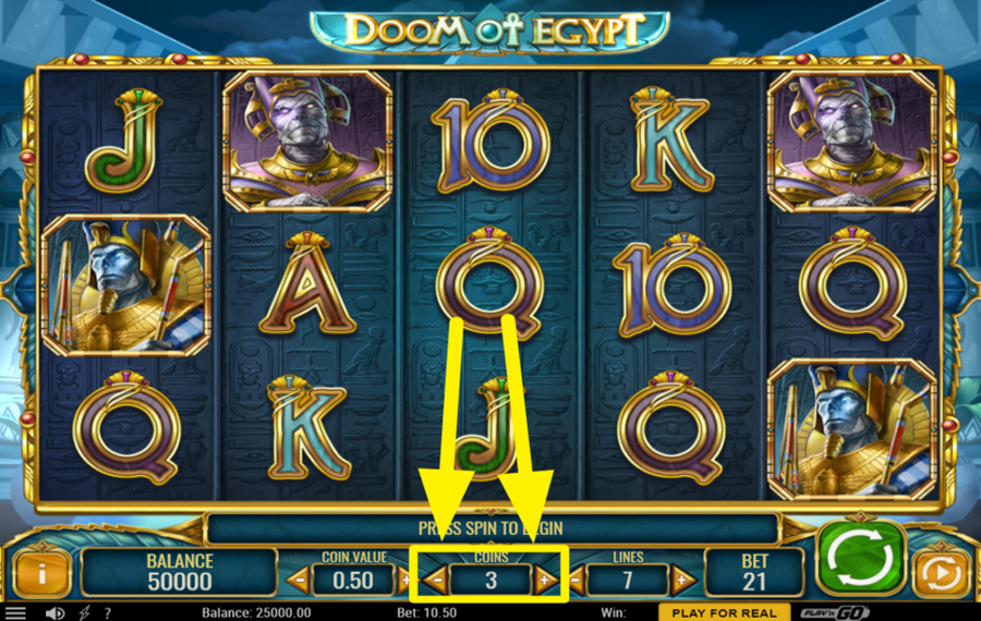 Doom of Egypt REGOLARE IL NUMERO DI MONETE.