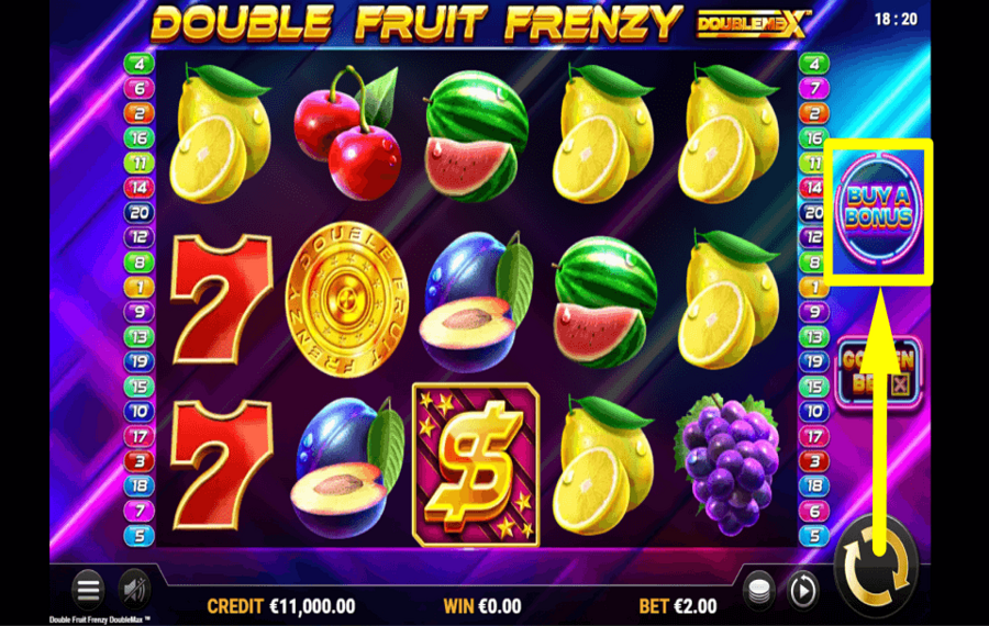 Double Fruit Frenzy DoubleMax ACQUIRE THE BONUS.