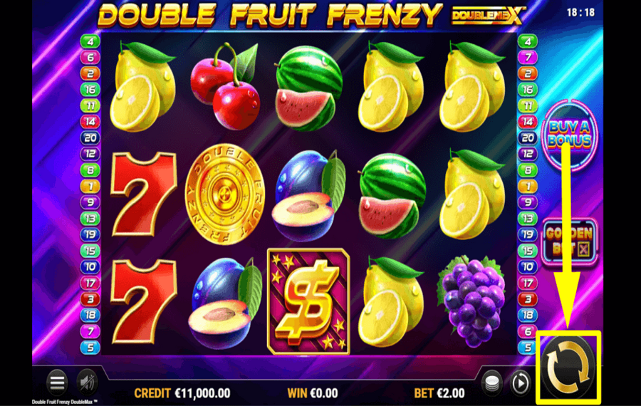 Double Fruit Frenzy DoubleMax AIM FOR PRIZES.