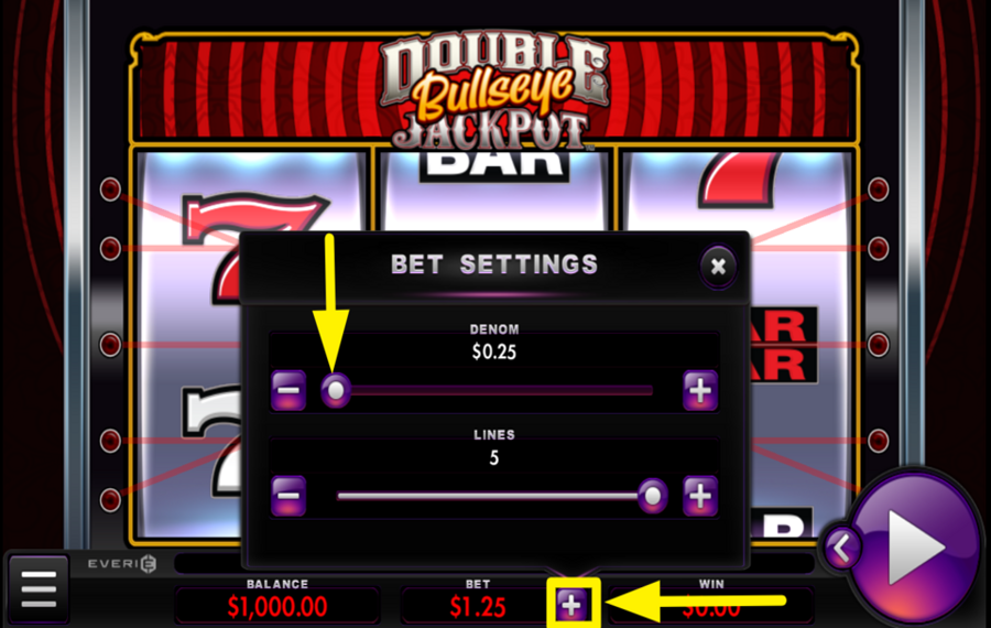 Double Jackpot Bullseye DEN NENNWERT ANPASSEN.