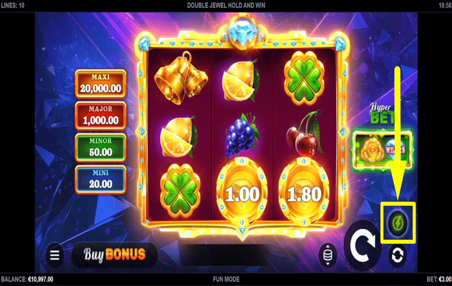 Double Jewel Hold and Win ИЗМЕНИТЕ СКОРОСТЬ ОТЖИМА.