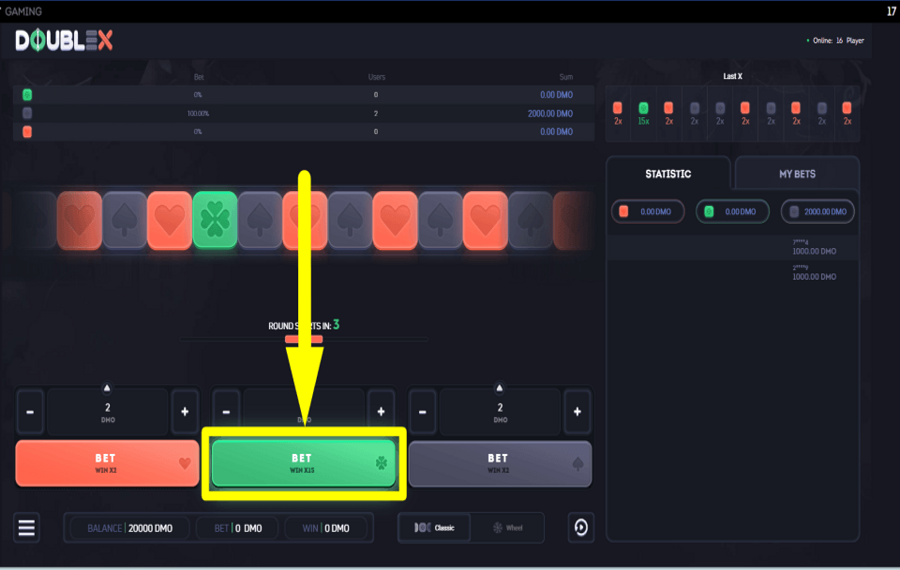 Double X VERSUCHEN SIE ZU GEWINNEN.